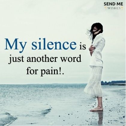 my silence is just another word for pain